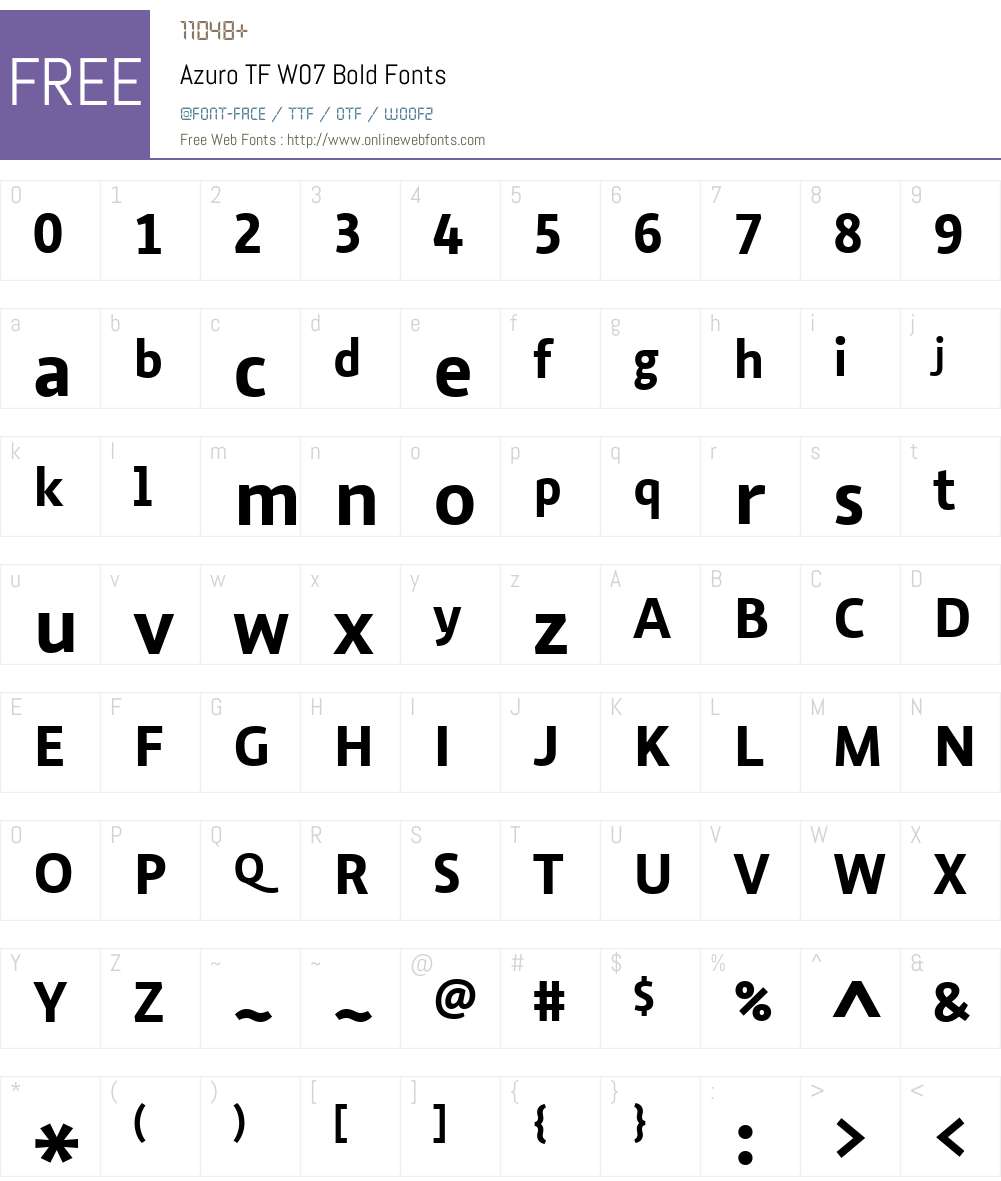 Azuro Font Screenshots