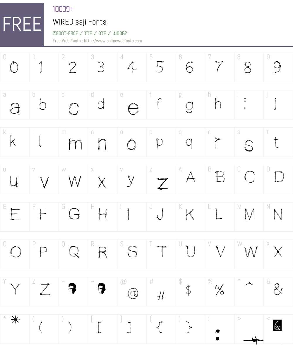 WIRED saji Font Screenshots