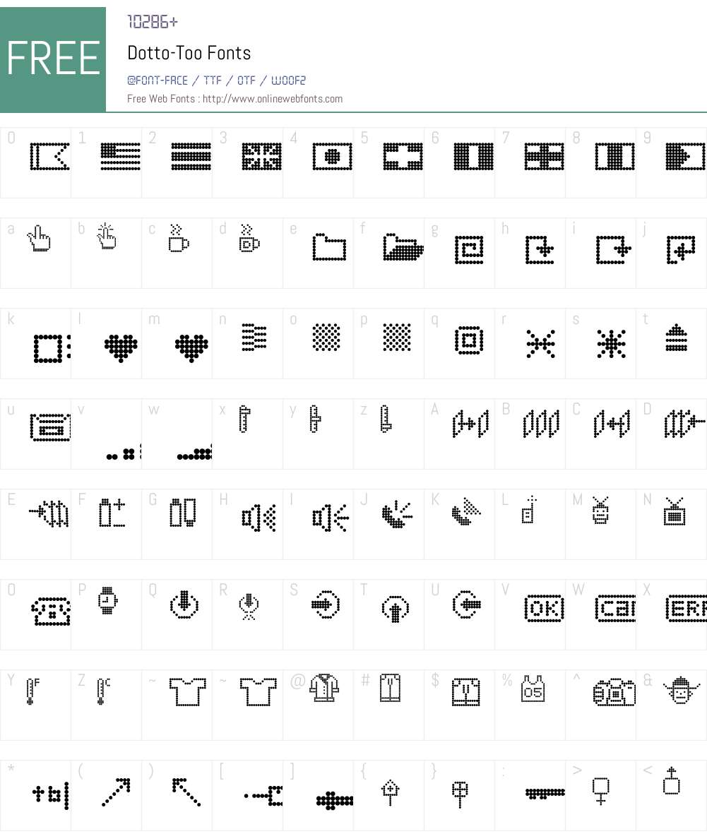 Dotto Font Screenshots