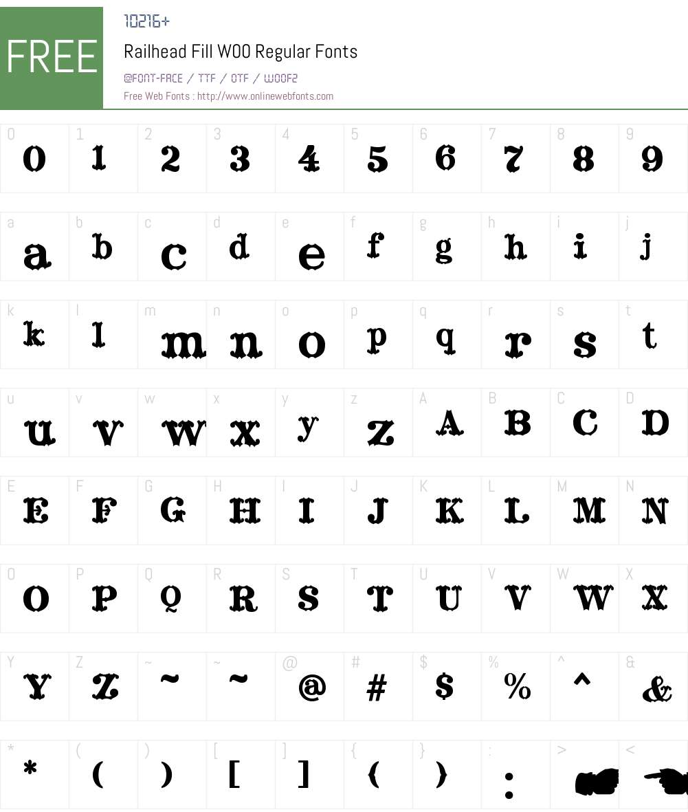RailheadFillW00-Regular Font Screenshots