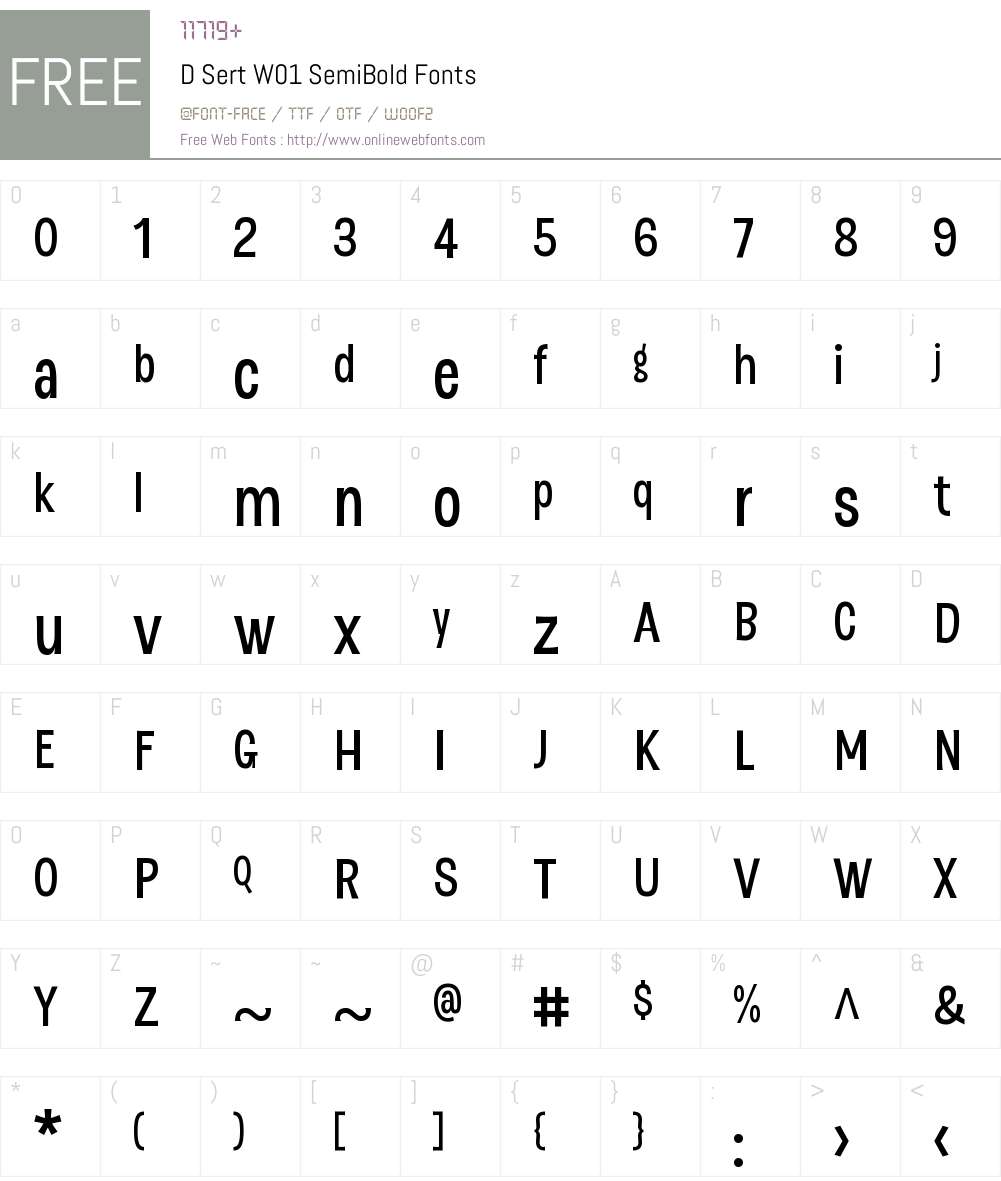DSertW01-SemiBold Font Screenshots