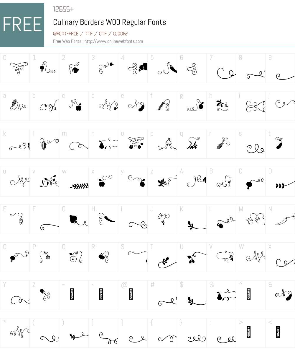 Culinary Font Screenshots