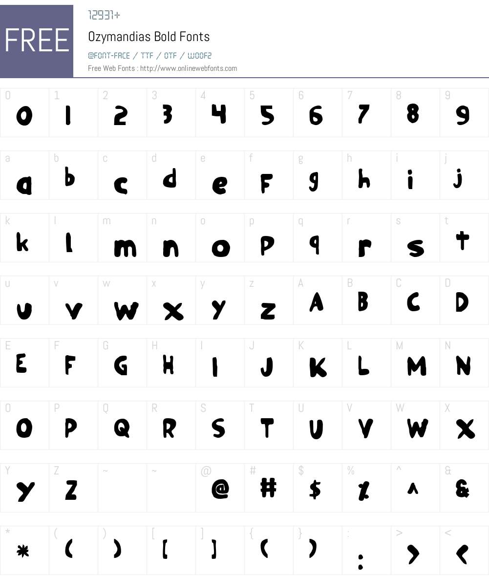 Ozymandias Bold Font Screenshots