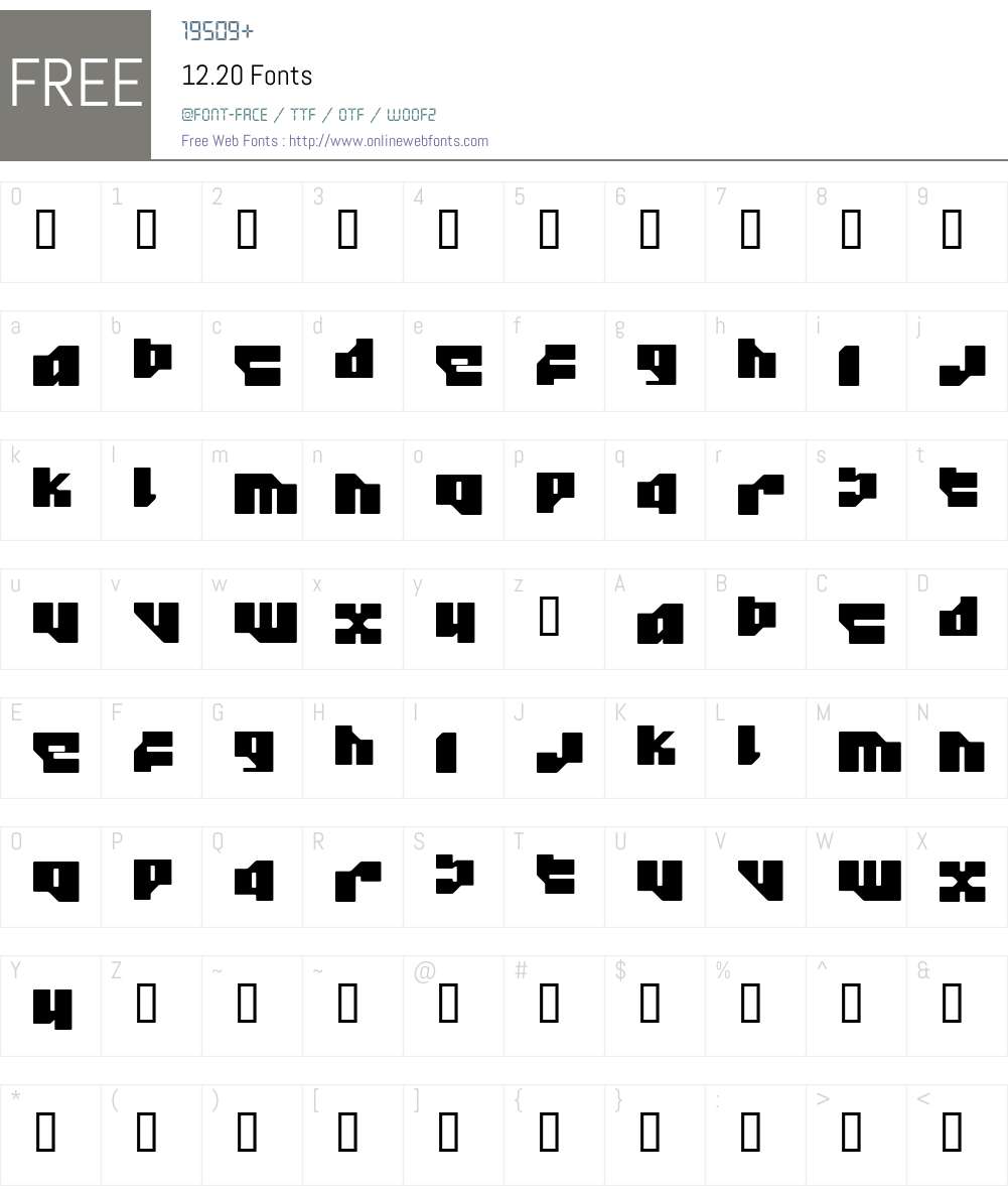 12.20 Font Screenshots