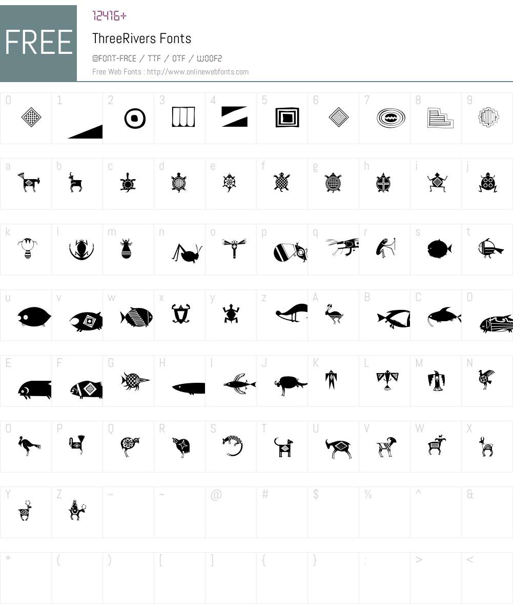 ThreeRivers Font Screenshots