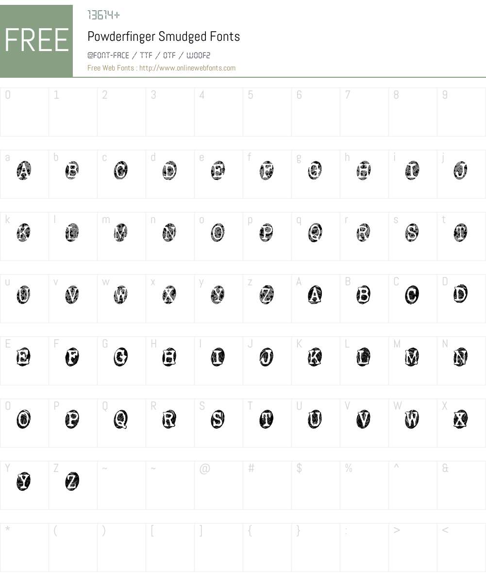 Powderfinger Smudged Font Screenshots