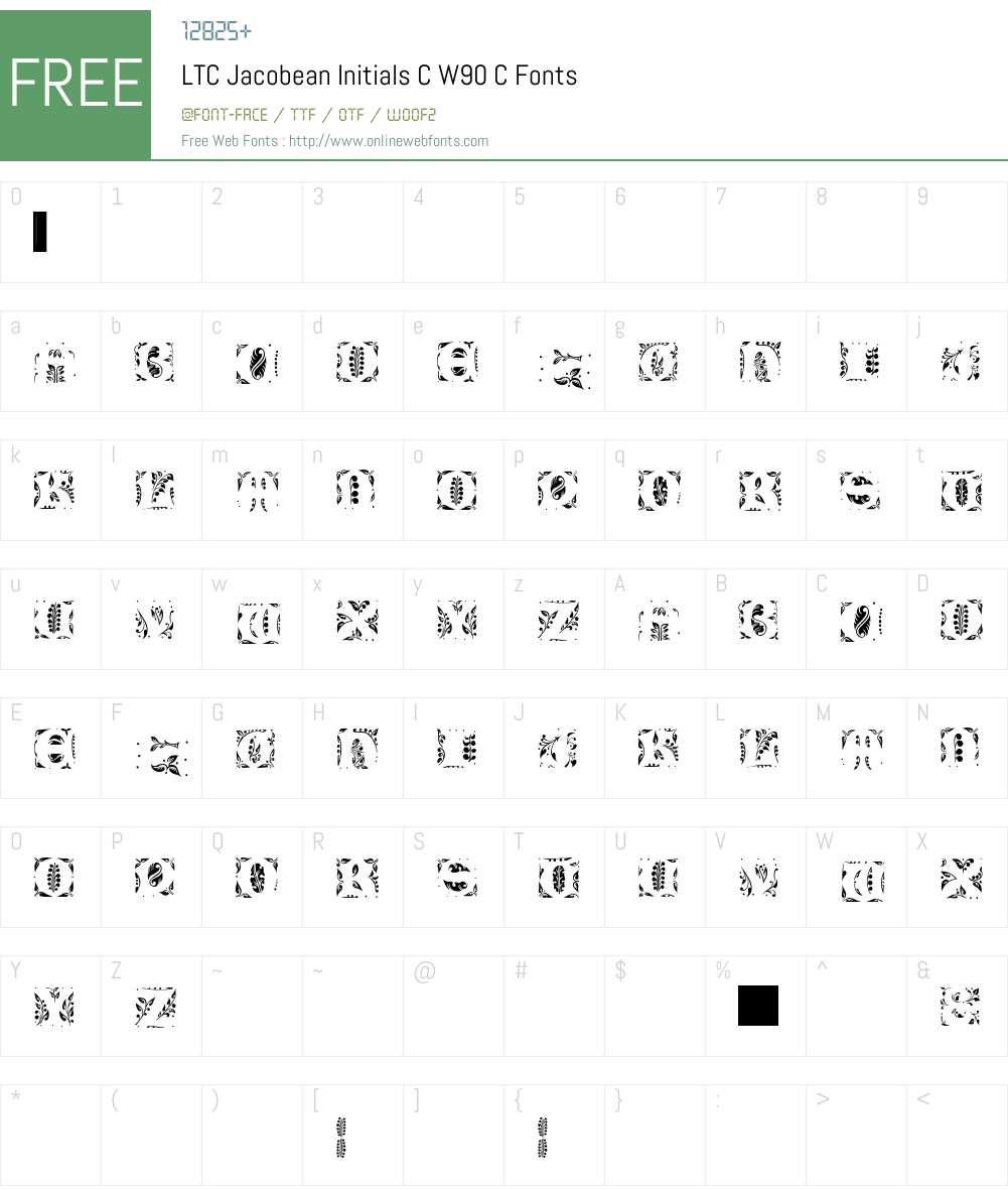 LTCJacobeanInitialsCW90-C Font Screenshots
