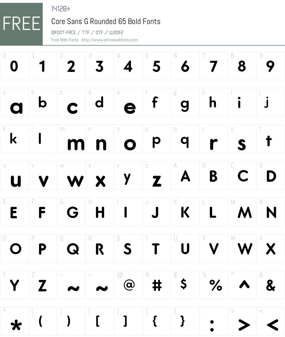 Core Sans G Rounded Font Screenshots