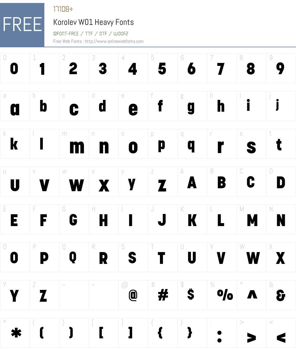 KorolevW01-Heavy Font Screenshots
