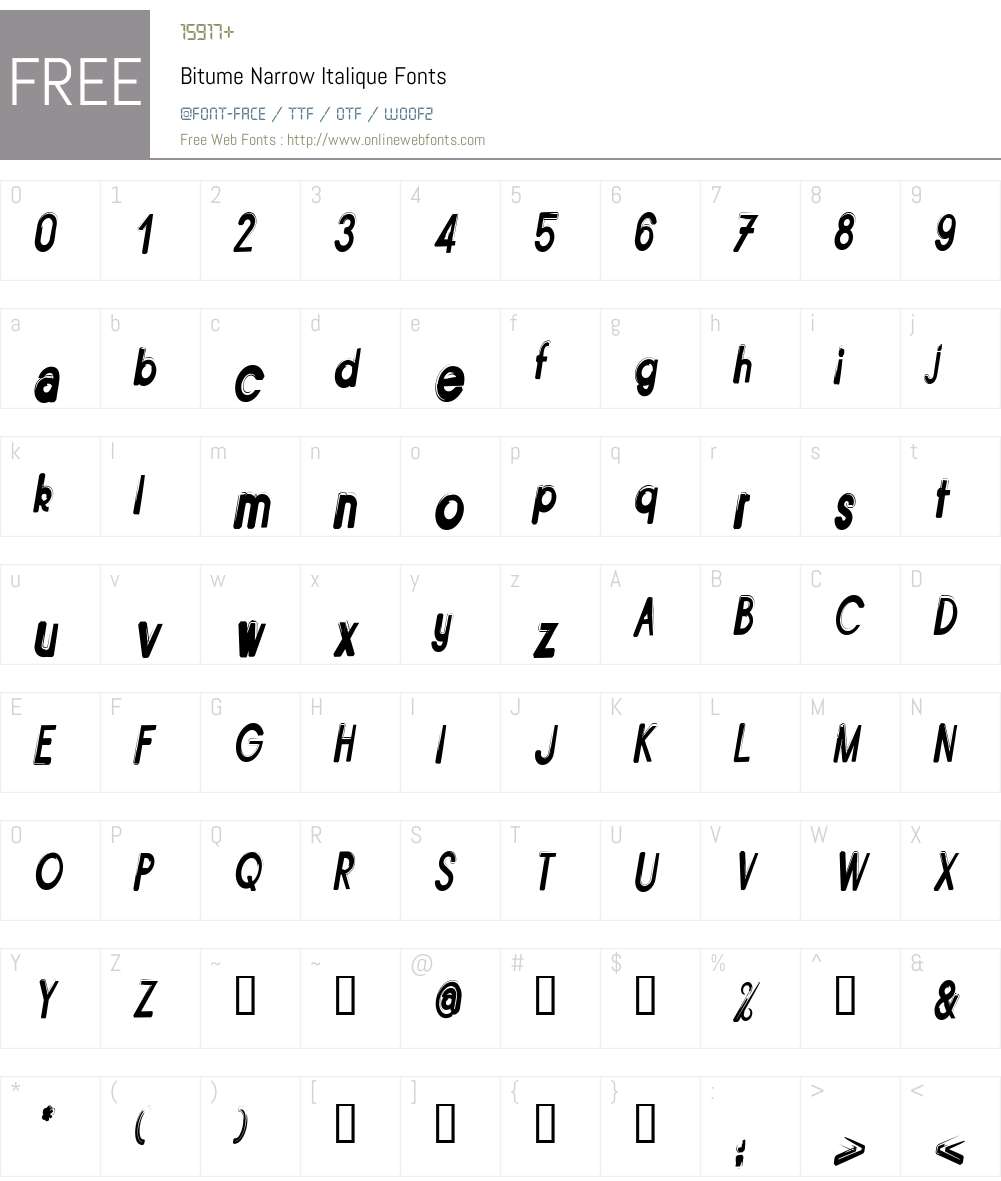 Bitume Font Screenshots