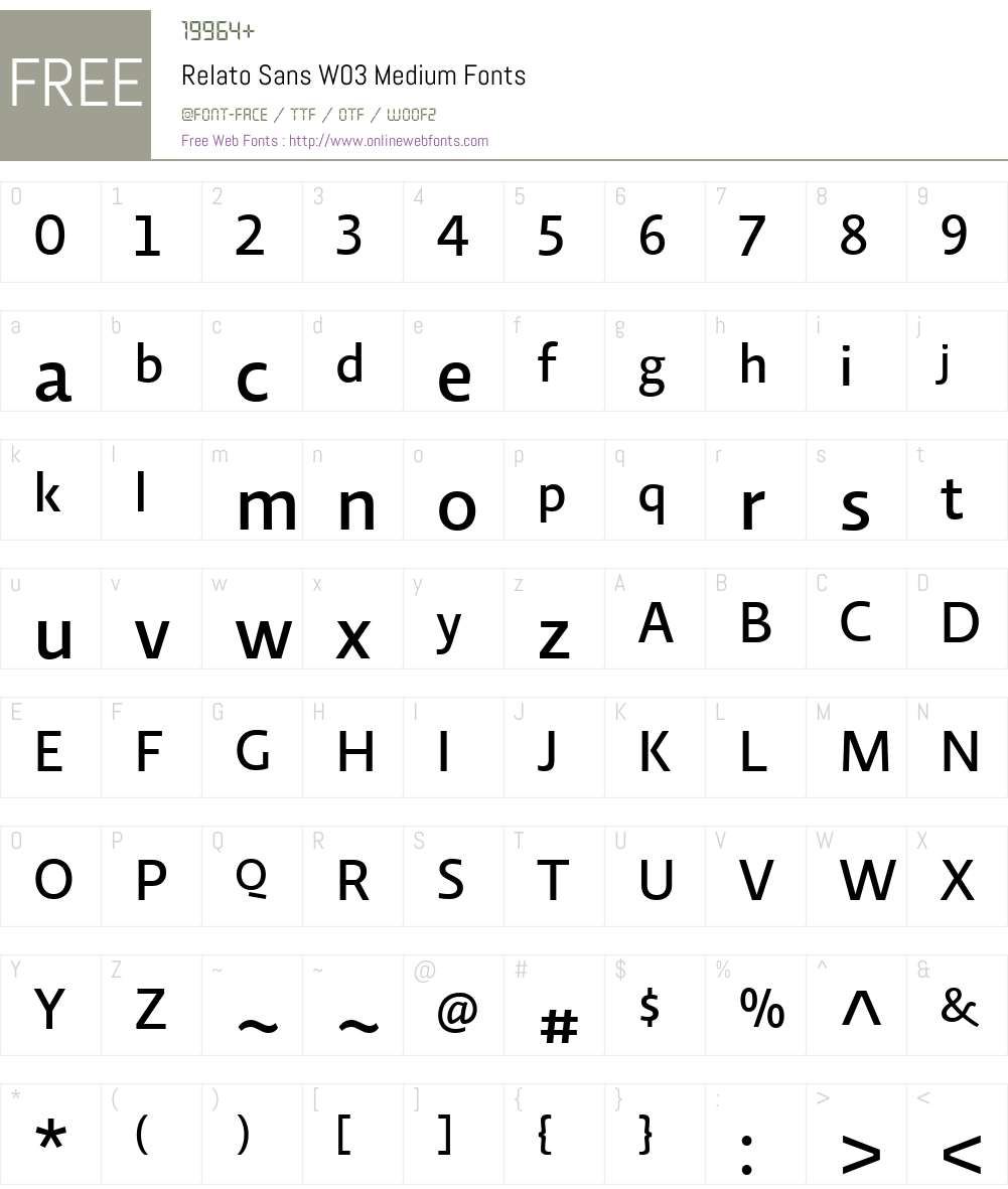 RelatoSansW03-Medium Font Screenshots