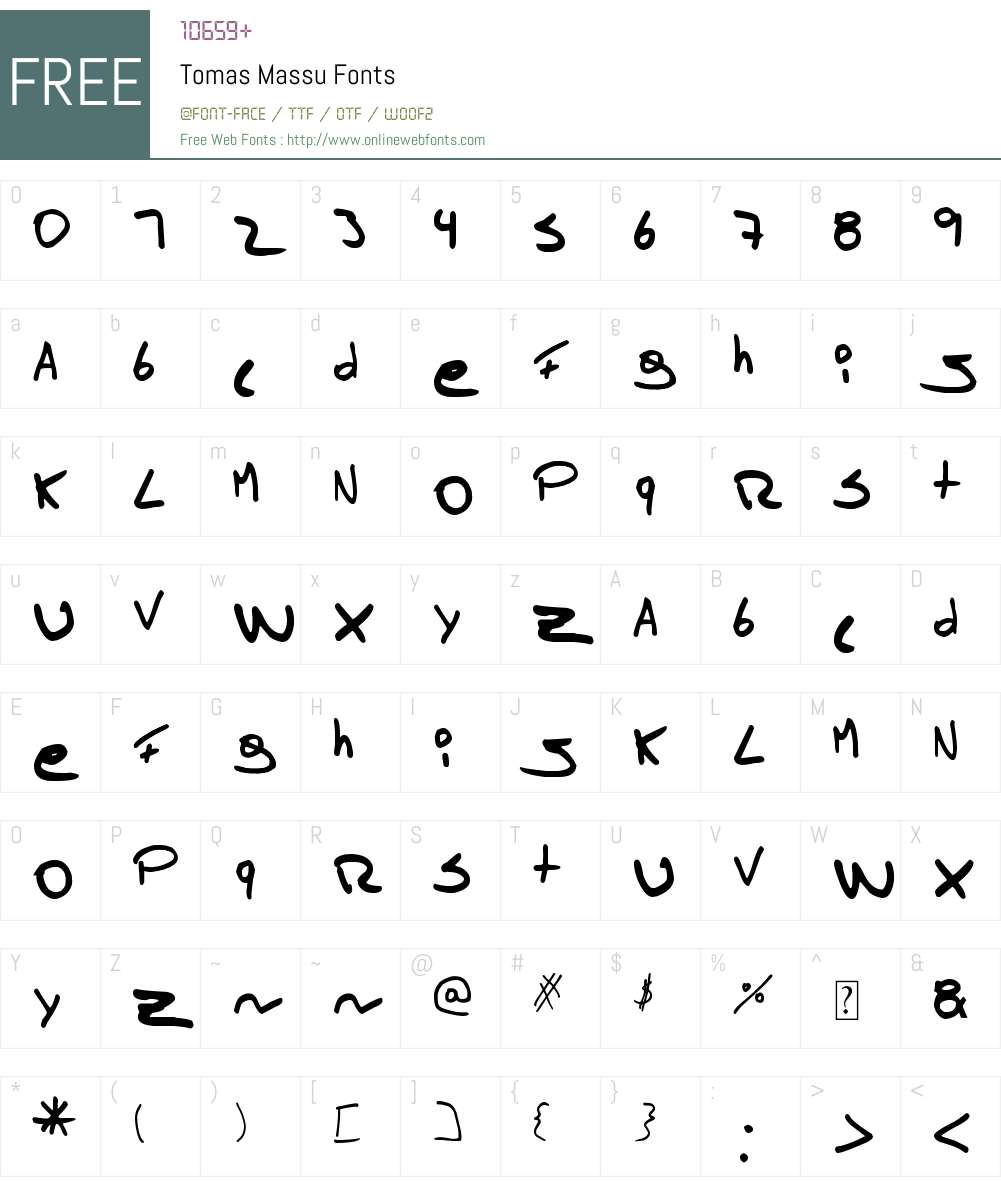 Tomas Massu Font Screenshots