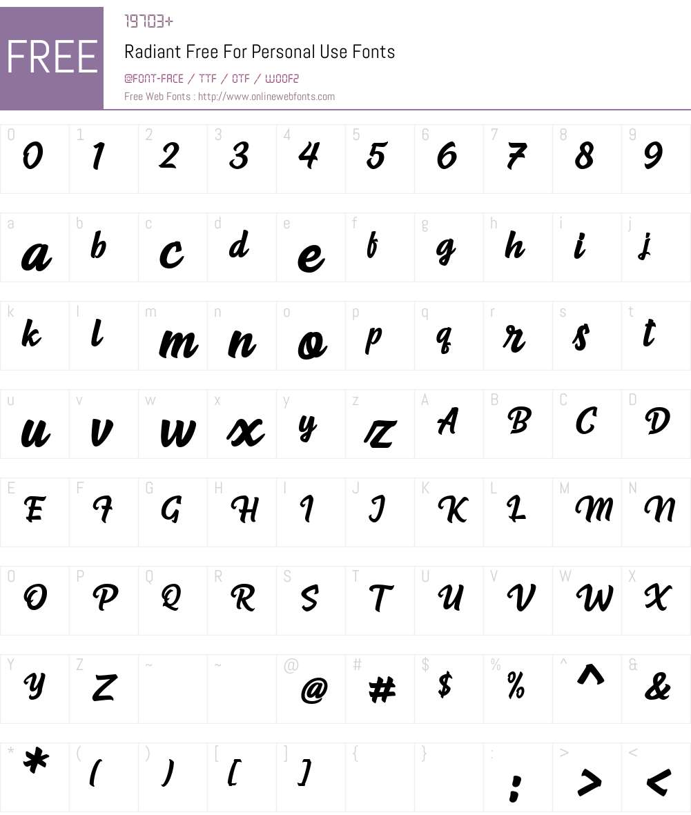 Radiant Free For Personal Use Fonts Free Download - OnlineWebFonts.COM