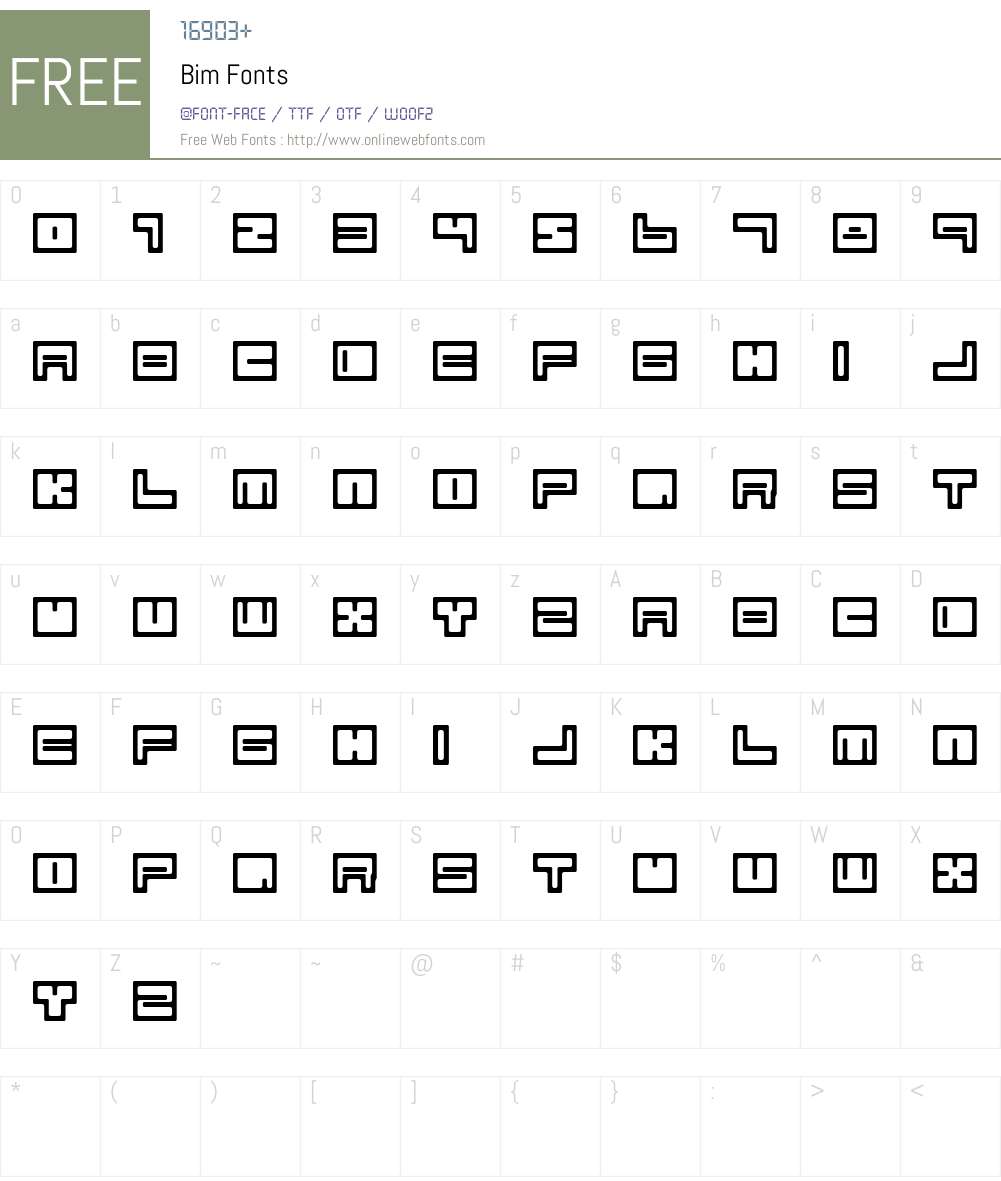 Bim Font Screenshots