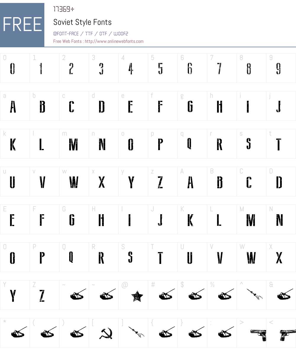 Soviet Style Font Screenshots