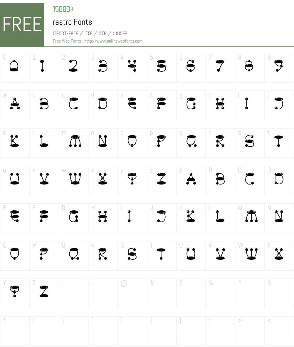 atomic picnic Font Screenshots