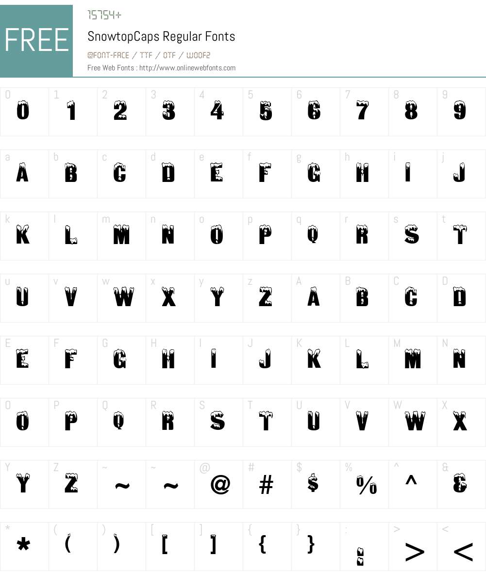 SnowtopCaps Font Screenshots