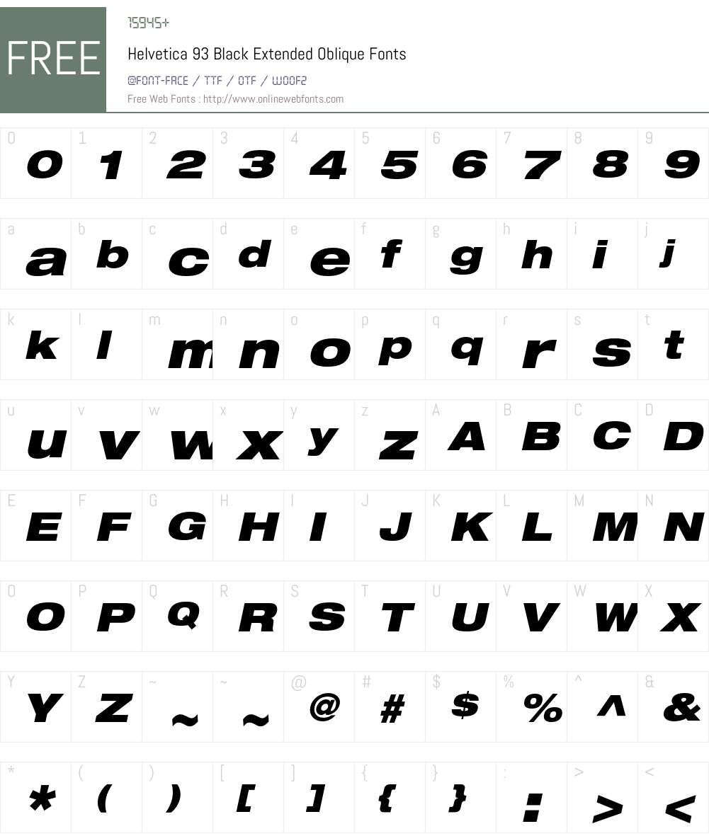 Helvetica Neue Font Screenshots