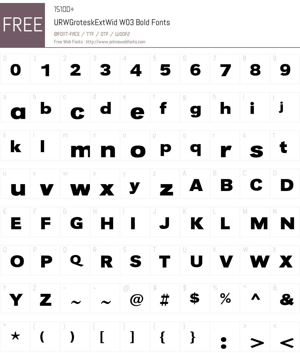 URW Grotesk Font Screenshots