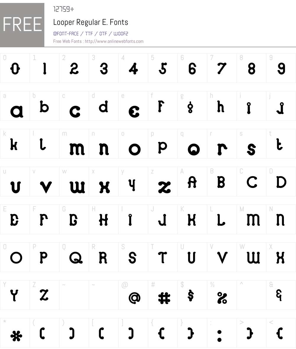 Looper Font Screenshots
