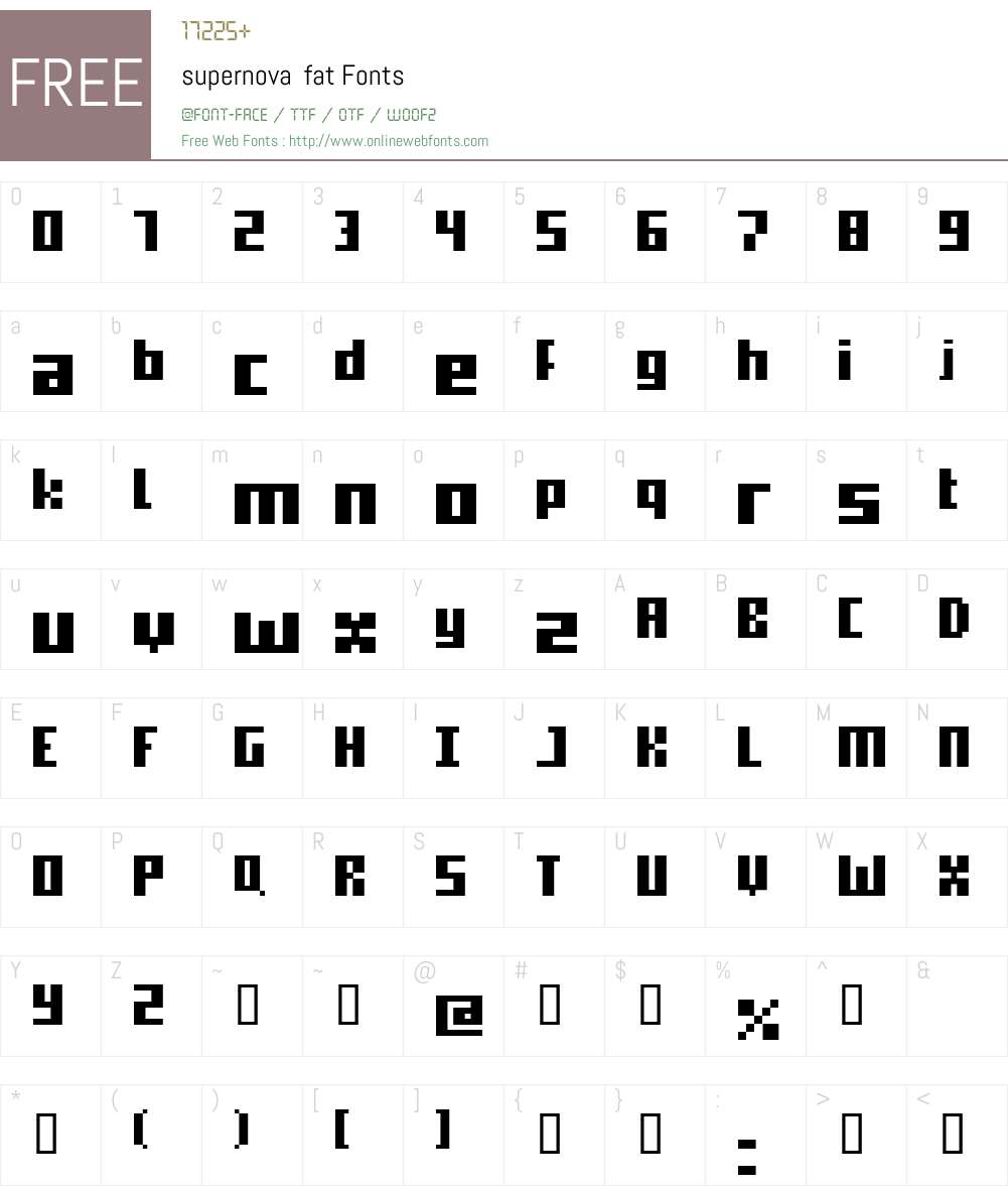 supernova Font Screenshots