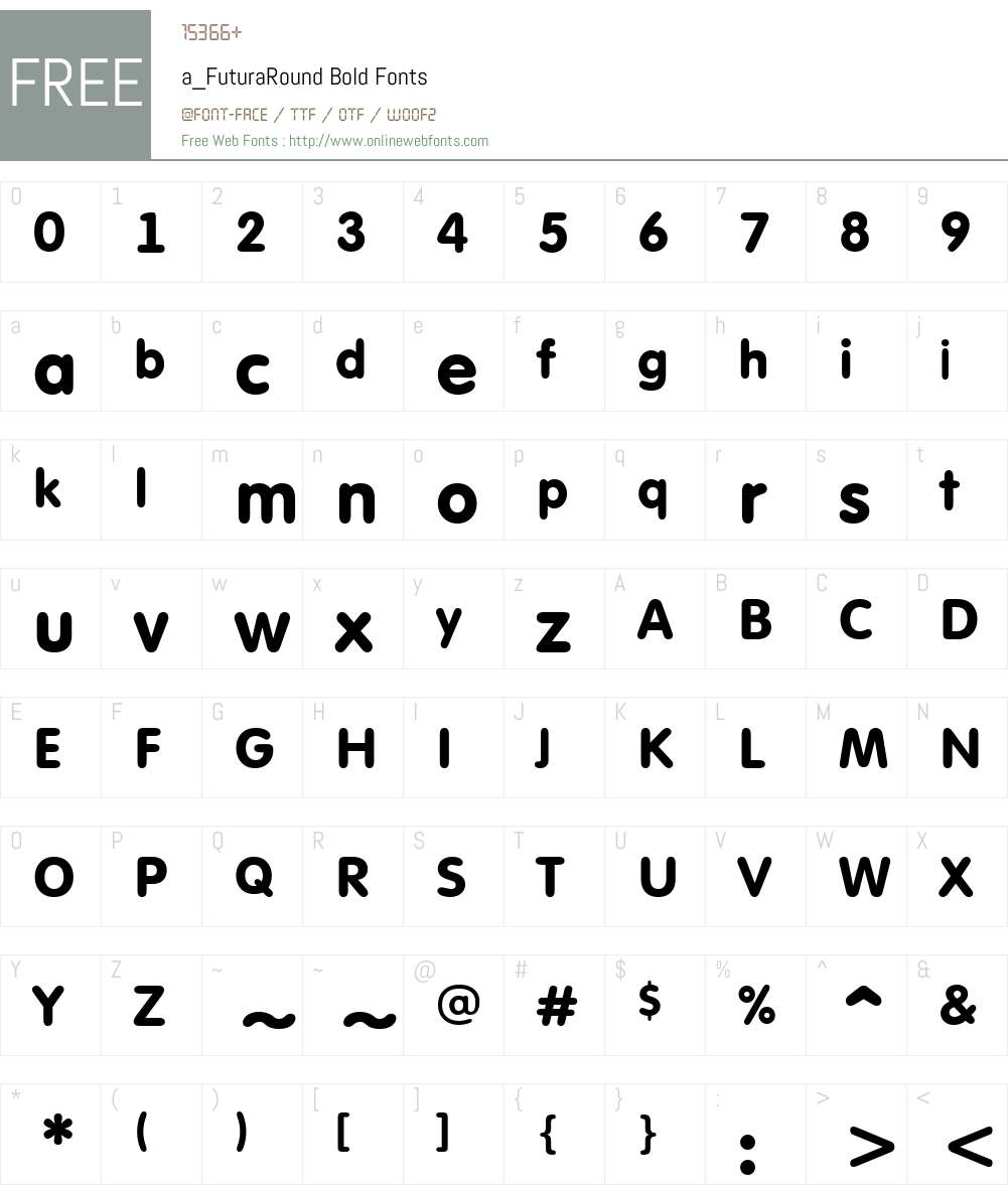 a_FuturaRound Font Screenshots