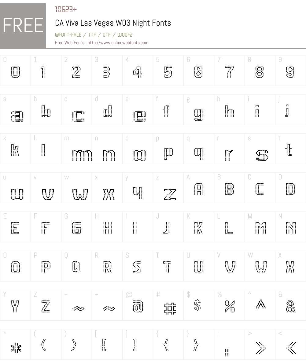 CA Viva Las Vegas Font Screenshots