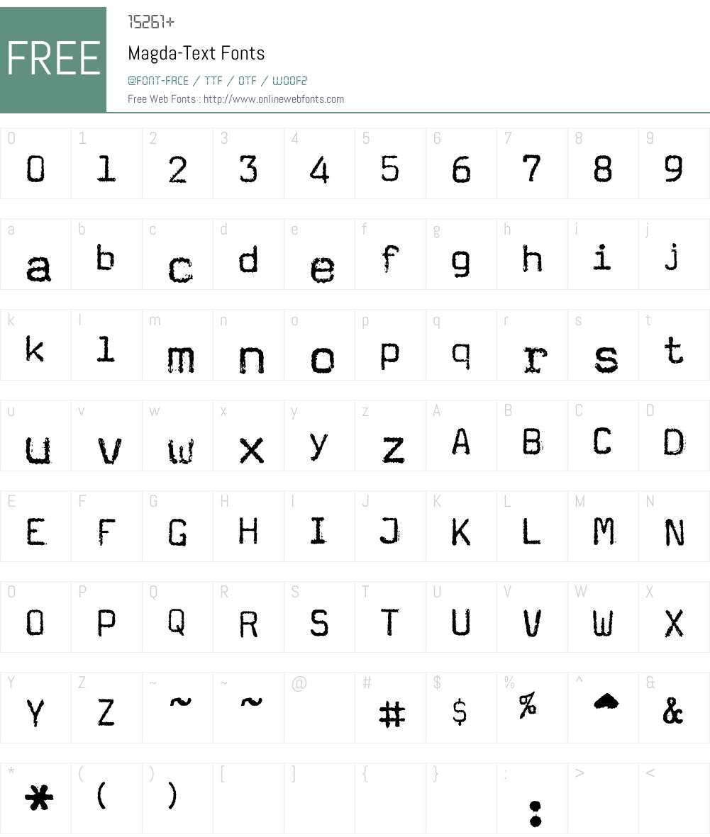 Magda Font Screenshots