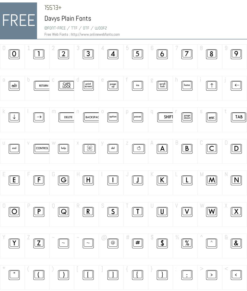 Davys Font Screenshots