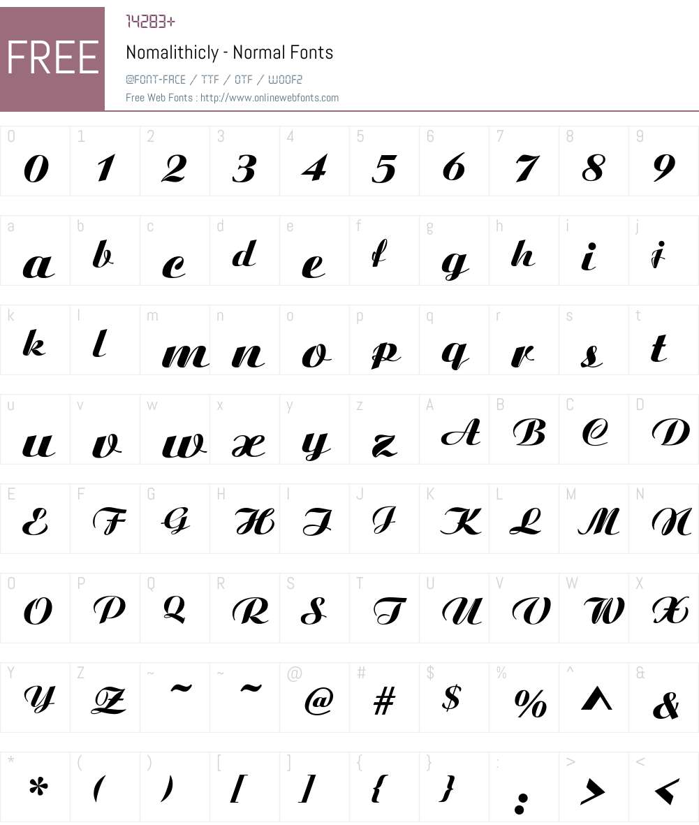 Nomalithicly - Normal Font Screenshots