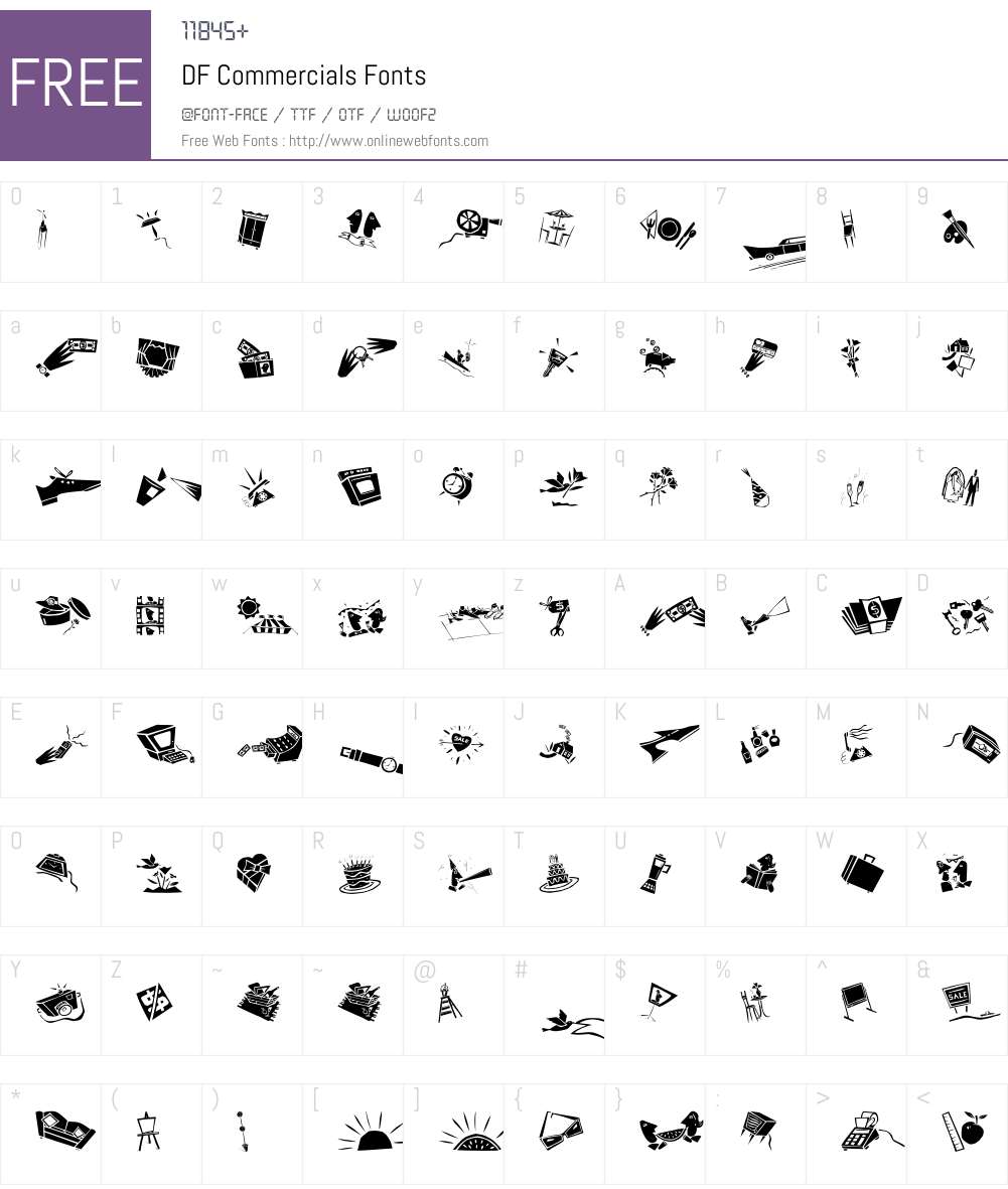 DF Commercials Font Screenshots