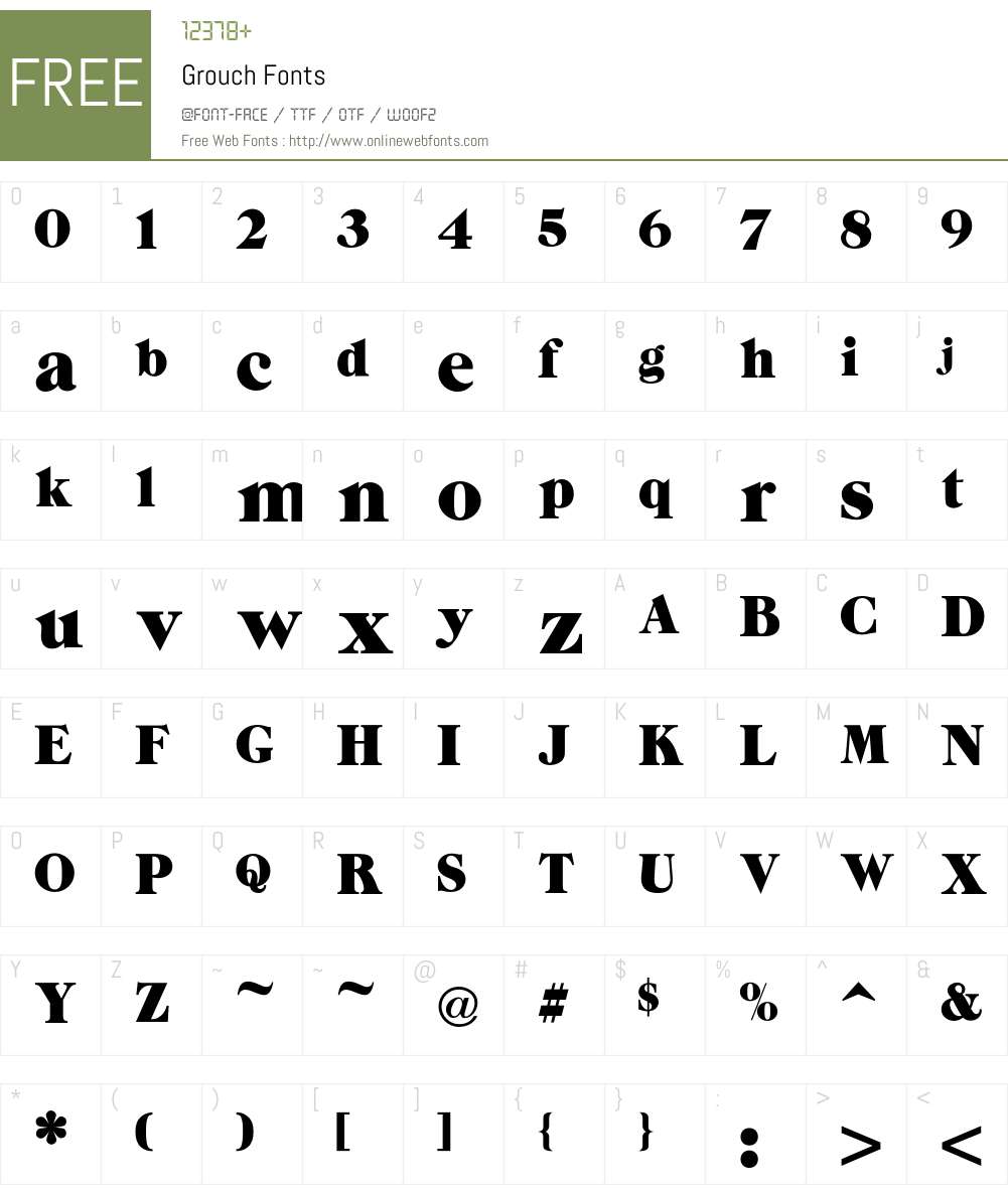 Grouch Font Screenshots