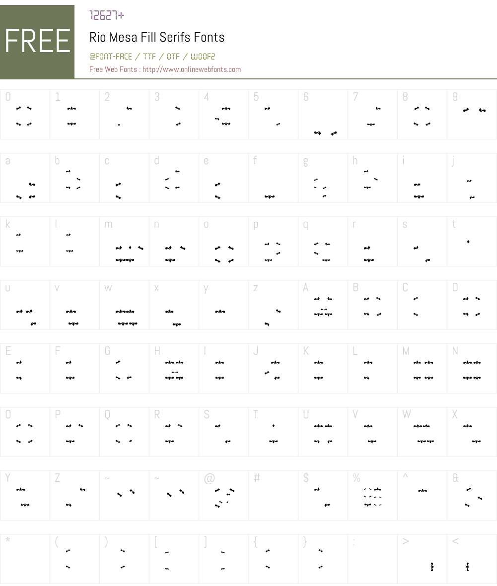 Rio Mesa Fill Serifs Font Screenshots