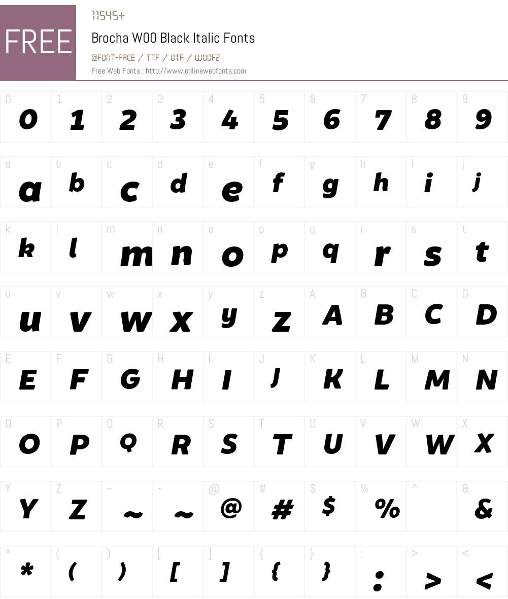 Brocha Font Screenshots