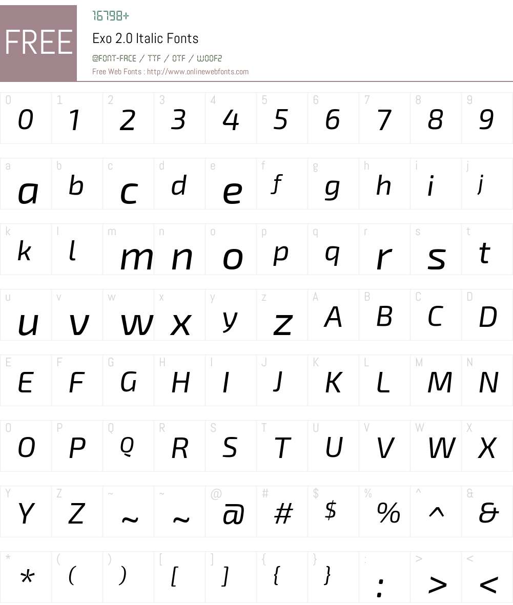 Exo 2.0 Font Screenshots