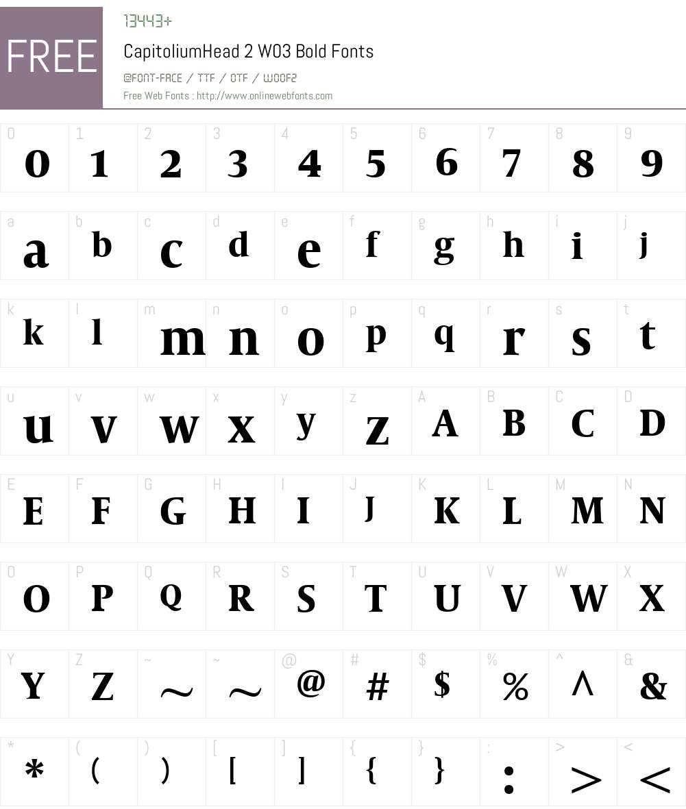 Capitolium Headline 2 Font Screenshots