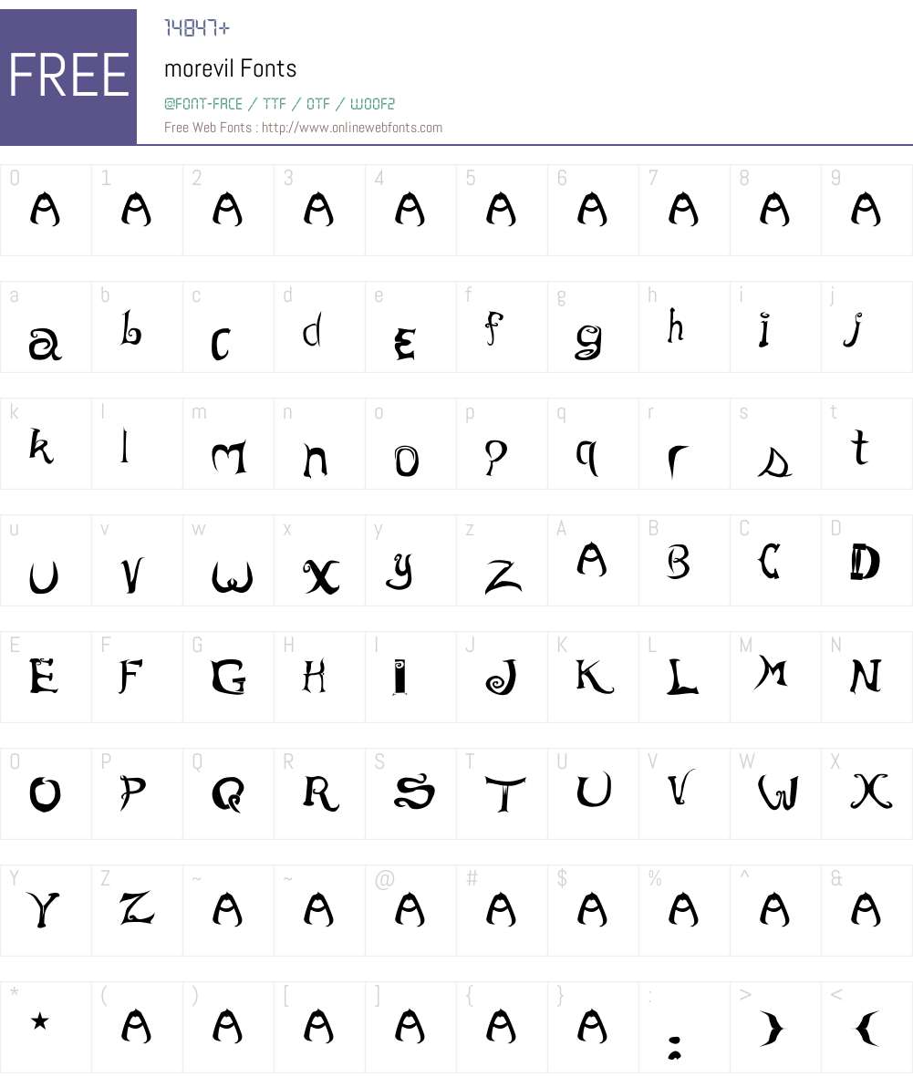 morevil Font Screenshots