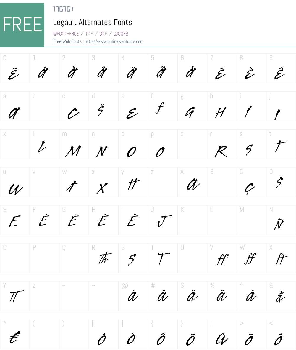 Legault Font Screenshots