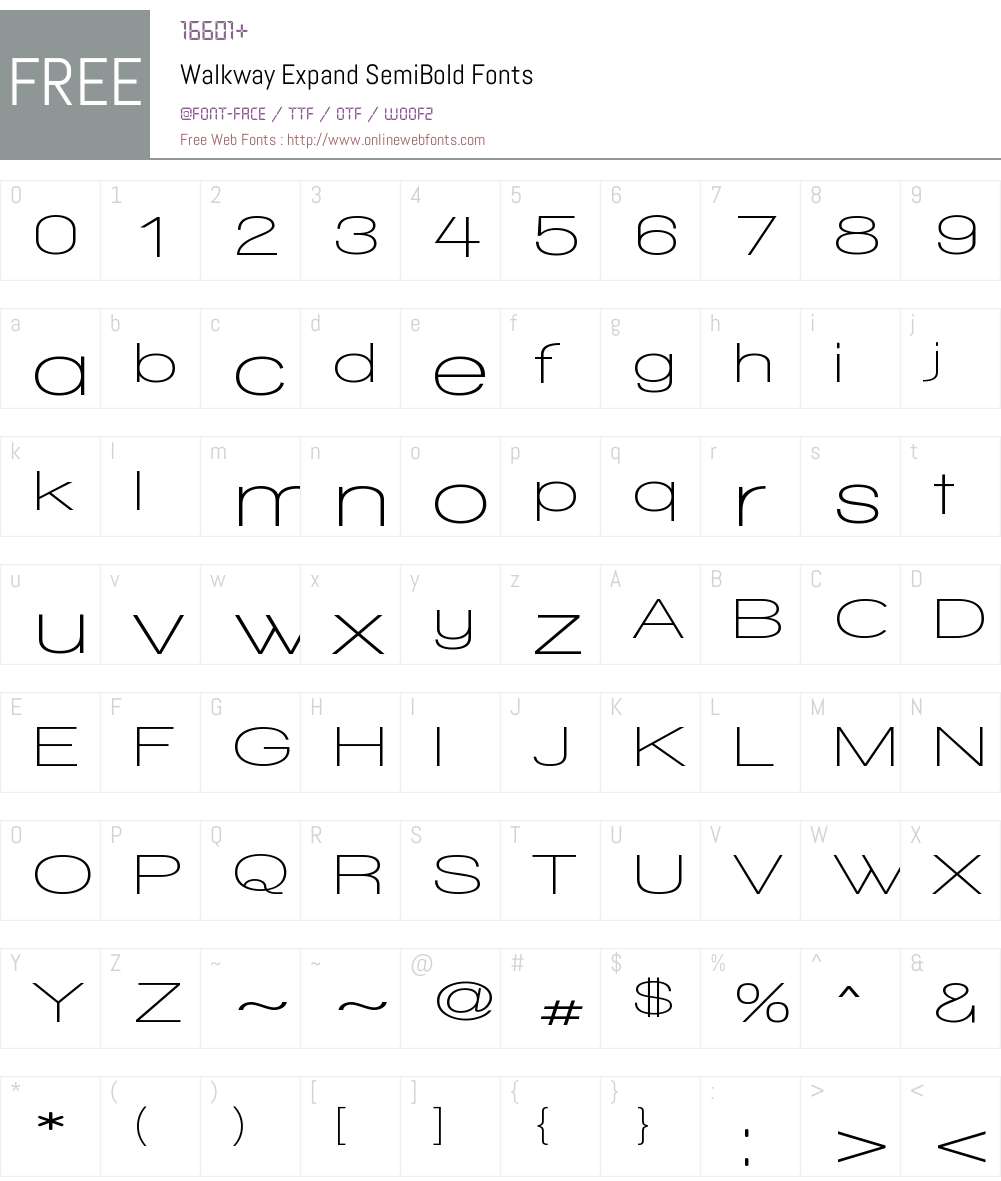 Walkway Expand SemiBold Font Screenshots