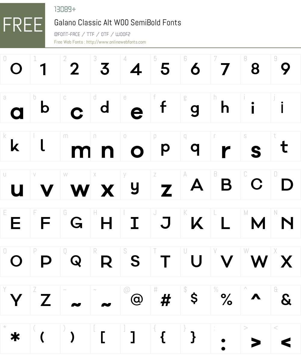 GalanoClassicAltW00-SemiBd Font Screenshots