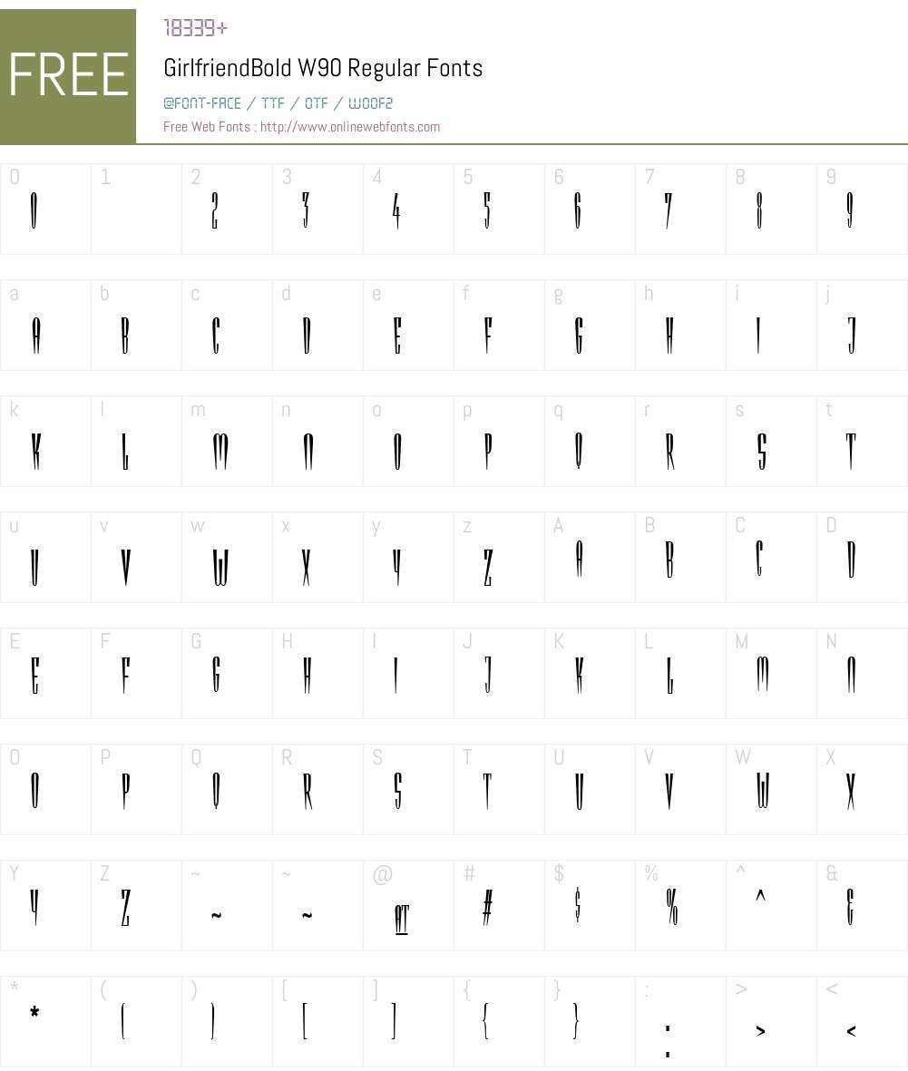 Girlfriend Font Screenshots