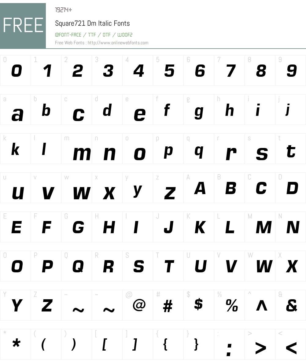 Square721 Dm Font Screenshots