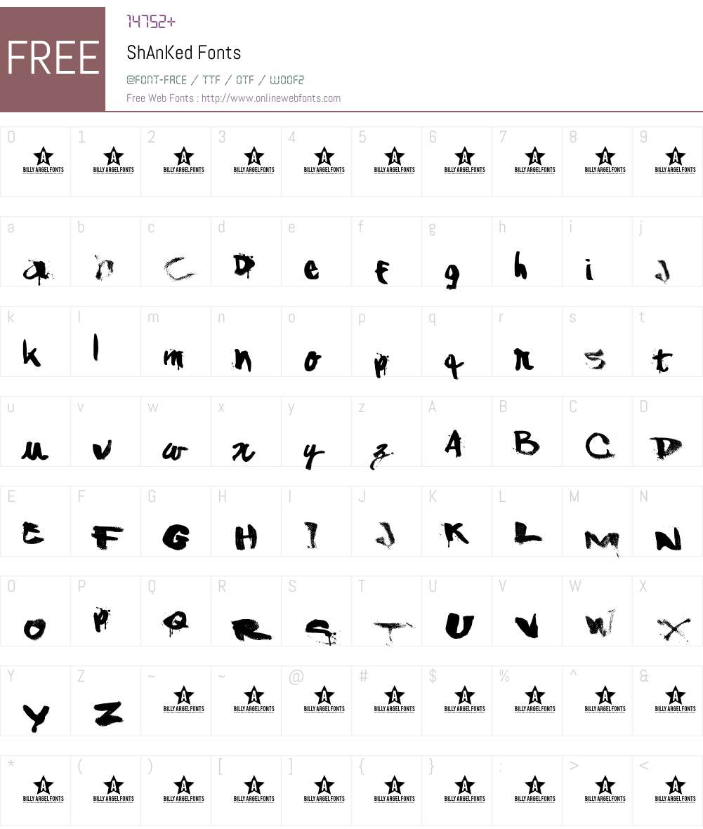 ShAnKed Font Screenshots