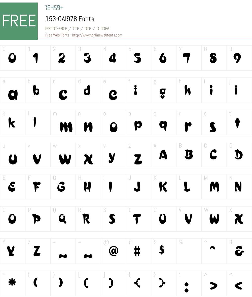 153-CAI978 Font Screenshots