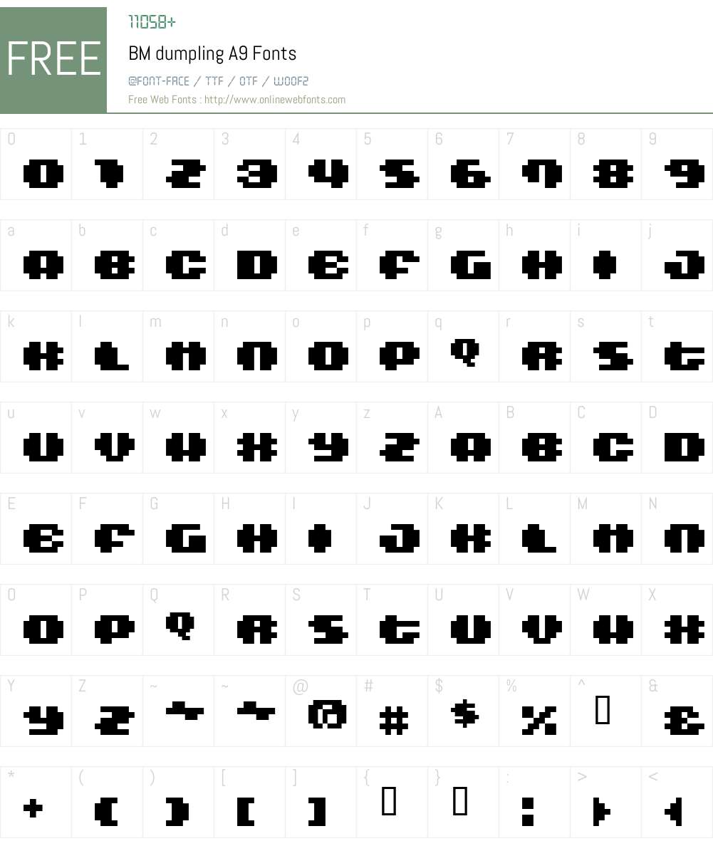 BM dumpling Font Screenshots