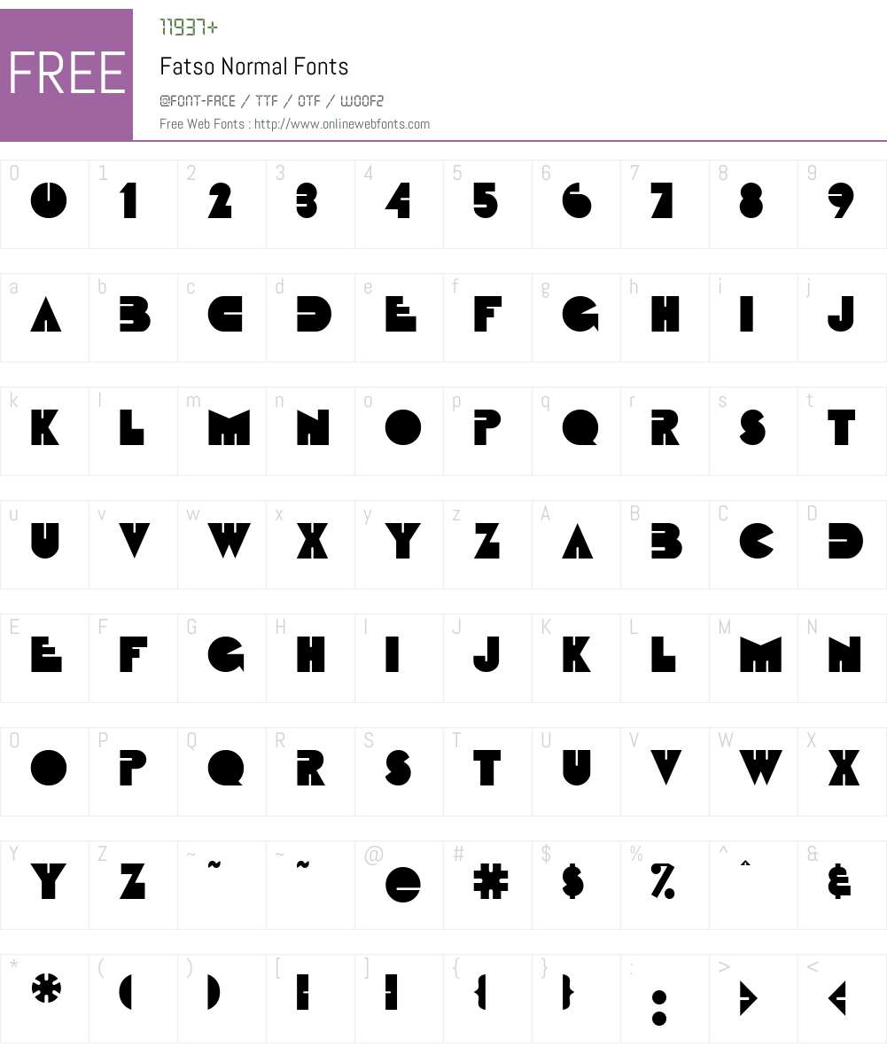 Fatso Font Screenshots