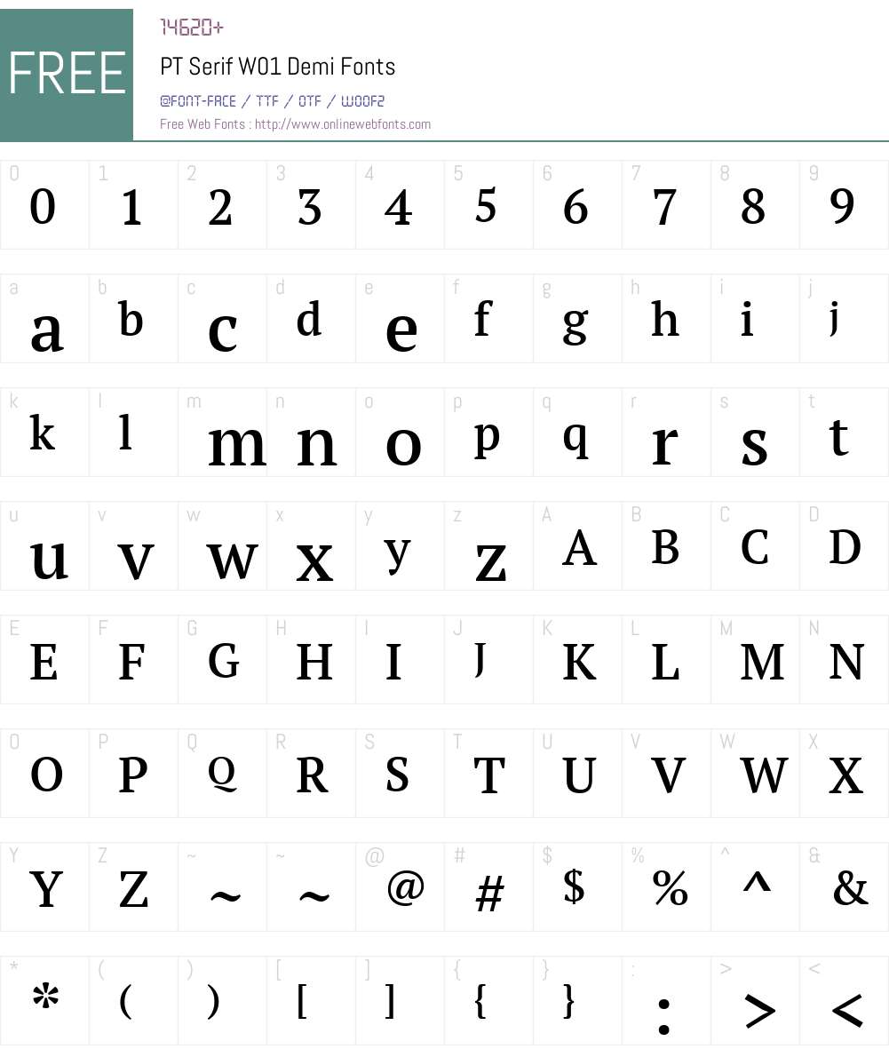 PTSerifW01-Demi Font Screenshots