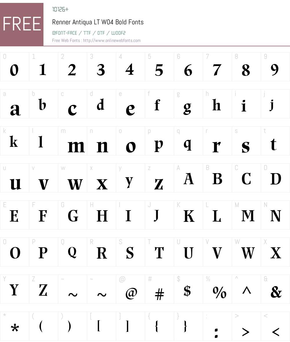 Renner Antiqua Font Screenshots