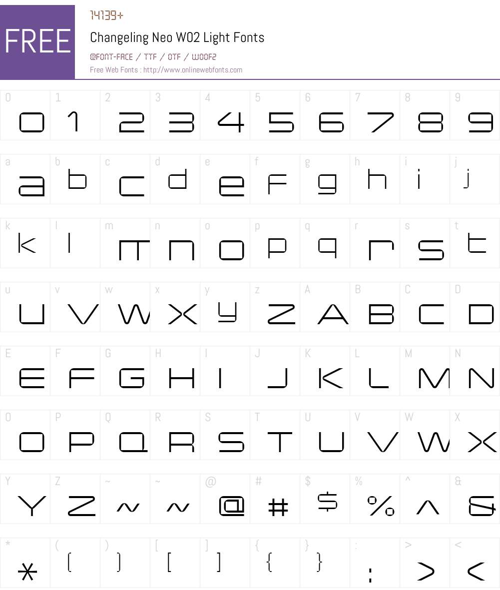 Changeling Neo Font Screenshots