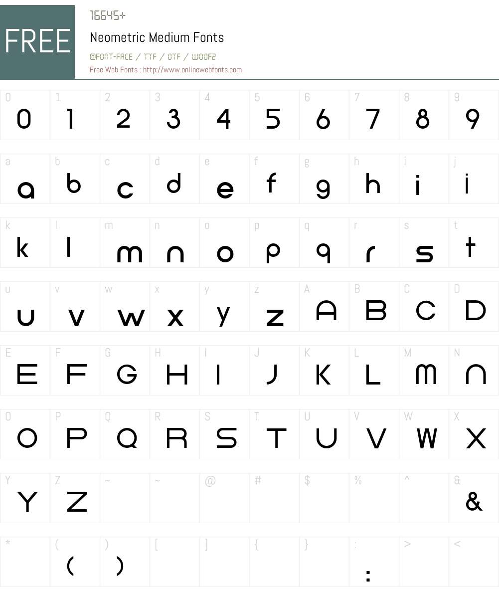 Neometric Font Screenshots